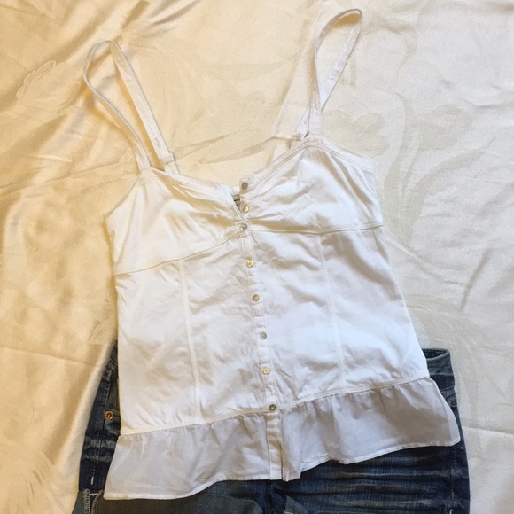 American Eagle Outfitters Tops - 4/$20 American Eagle white ruffle tank xs